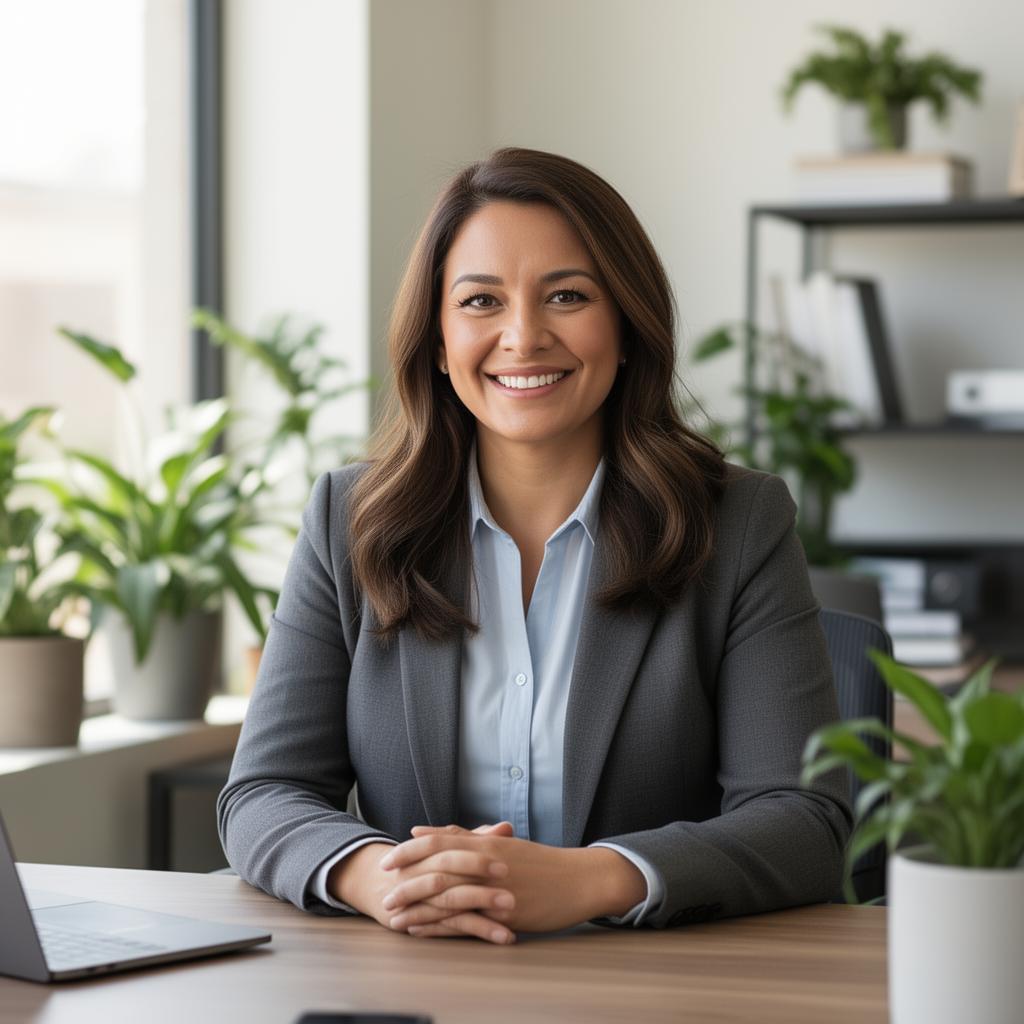 Fresh Meadows Bookkeeping founder in her San Antonio office